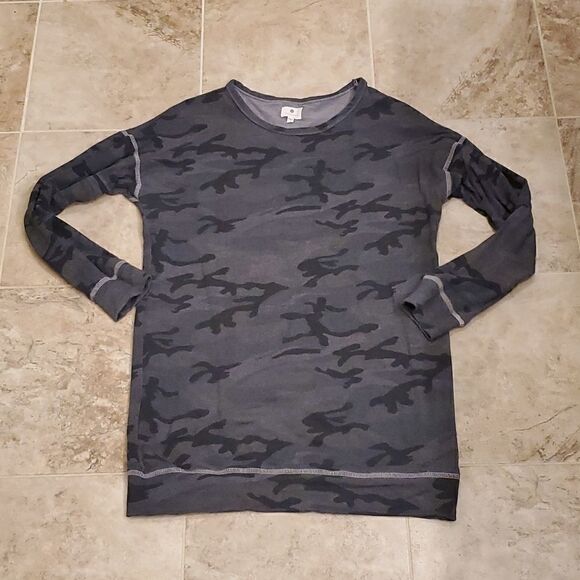 Sundry gray and black camouflage lightweight sweatshirt - Picture 3 of 10